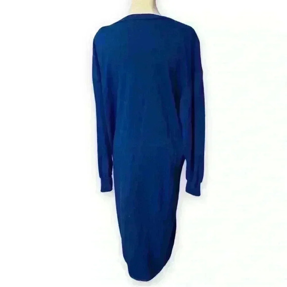 Vintage Full Length Embroidered Pullover Robe Gown Teddy Bears & Hearts Size M - Picture 3 of 7